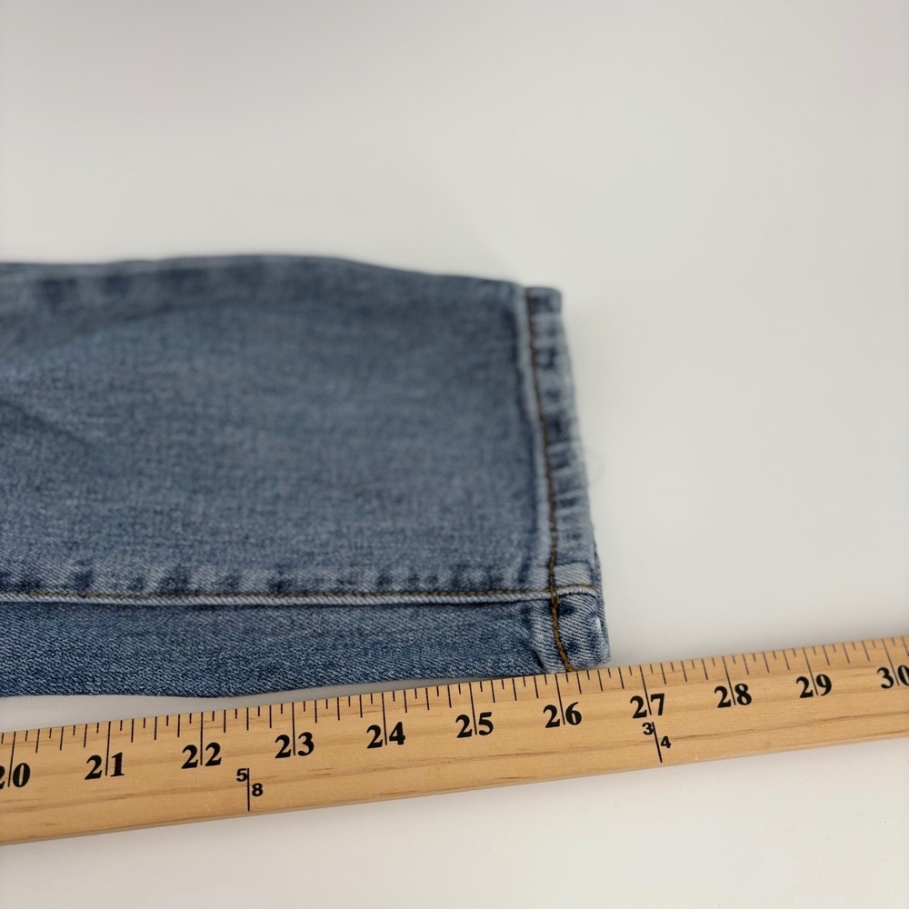 L&M Black Label Mid Rise Boyfriend Jeans Distressed Ripped Blue Wash‎ Size 1 - Picture 5 of 7